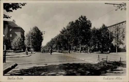 Ak Berlin Neukölln Britz, Rudower Allee