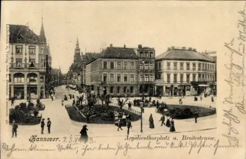 Ak Hannover, Aegidienthorplatz und Breitestrasse