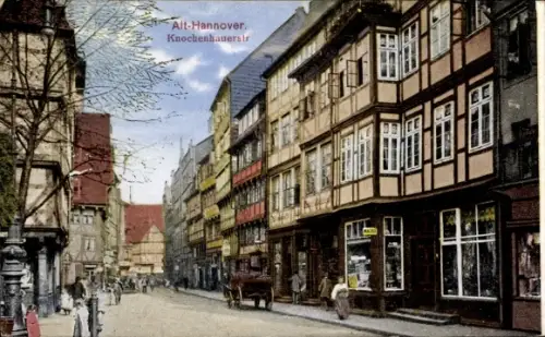 Ak Hannover Altstadt, Knochenhauerstraße, Maggi, Passanten