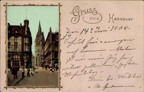 Litho Hannover, Kirche, Rathaus