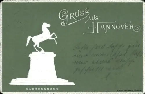 Präge Ak Hannover in Niedersachsen, Sachsenross, C. Schrader's