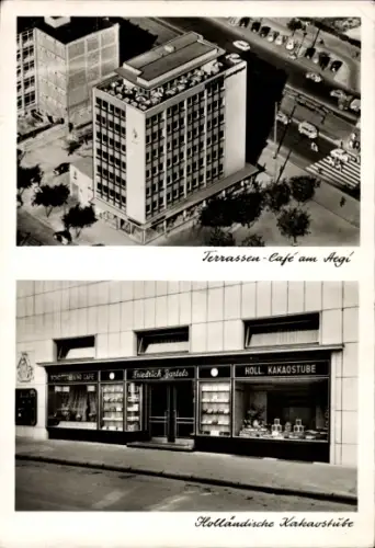 Ak Hannover, Konditorei Friedrich Bartels, Terrassen Café am Aegi, Holländische Kakaostube