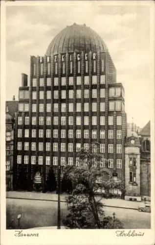 Ak Hannover, Hochhaus Anzeiger