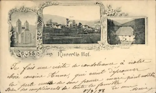 Ak Buhl Bühl Elsass Haut Rhin, Rimmlis Hof, Gesamtansicht
