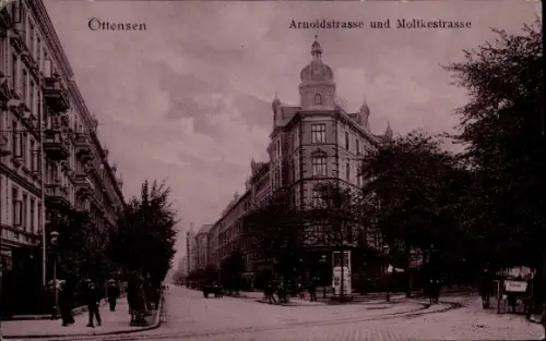 Ak Hamburg Altona Ottensen, Arnoldstraße, Moltkestraße