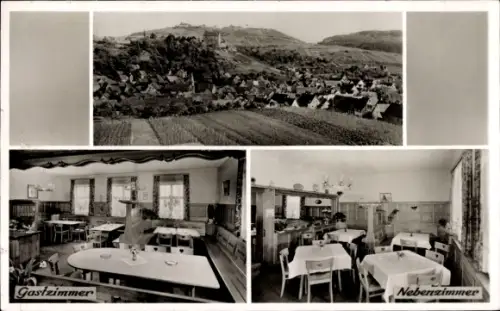Ak Cleebronn in Württemberg, Gasthof Gerstle zum Ochsen, Gastzimmer, Nebenzimmer