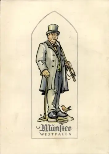 Ak Münster in Westfalen, Professor Hermann Landois, Münstersche Originale Nr. 2