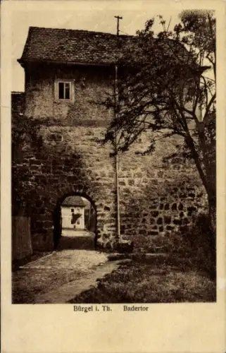 Ak Bürgel in Thüringen, Badertor