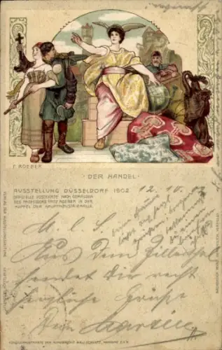 Künstler Ak Roeber, Der Handel, Ausstellung Düsseldorf 1902