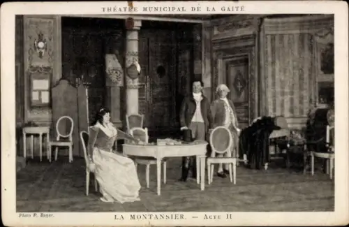 Ak Theaterszene, Théâtre de la Gaîté, La Montansier, II. Akt