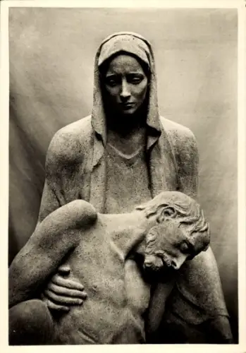 Ak Plastik Pieta Stein 1934, Fritz Klimsch