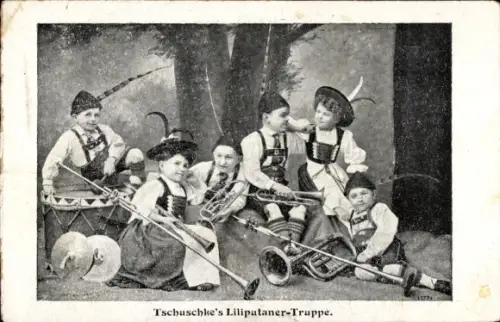 Ak Tschuschke's Liliputaner-Truppe