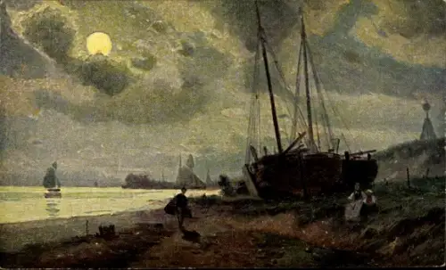 Künstler Ak Meinzolt, M., Am Strand