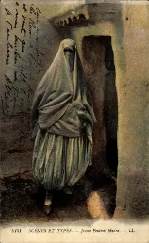 CPA Scenes et Types, Jeune Femme Maure