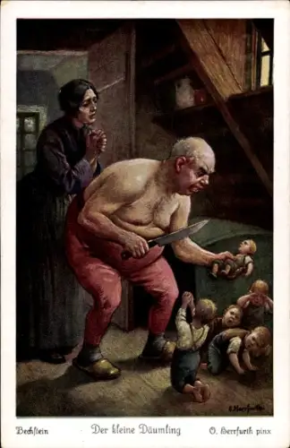 Künstler Ak Herrfurth, Oskar, Der kleine Däumling, Bechstein