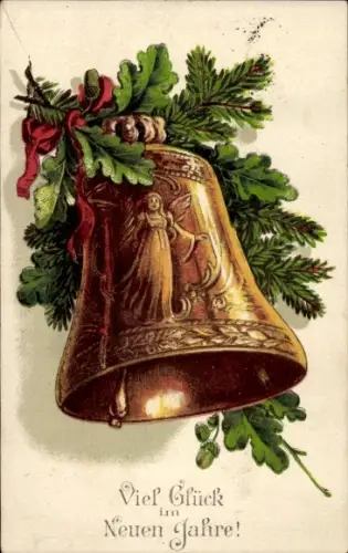 Ak Glückwunsch Neujahr, Glocke