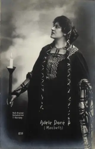 Foto Ak Schauspielerin Adele Hartwig, Adele Doré, Portrait, Schauspielhaus Hamburg