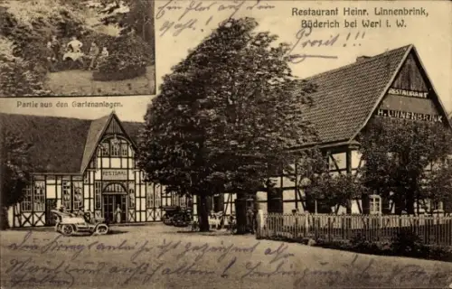 Ak Büderich Werl in Westfalen, Restaurant Heinr. Linnenbrink, Büderich bei Werl i. W., Festsaal, 