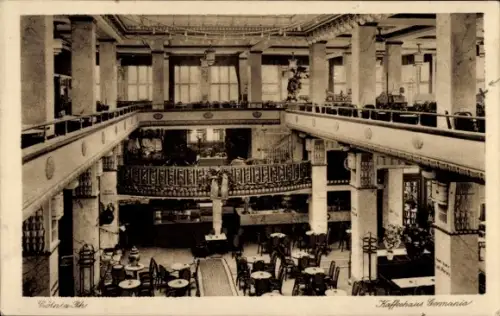 Ak Köln Rhein, Kaffeehaus Germania von innen