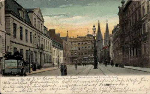 Ak Köln am Rhein, Köln a. Rh., Gerconstrasse, Erzbischöfliches Palais