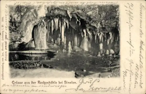 Ak Binolen Balve im Sauerland, Reckenhöhle im Hönnetal