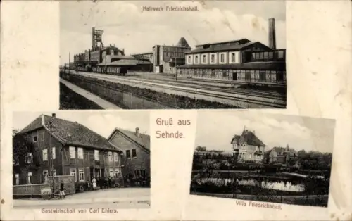 Ak Sehnde Niedersachsen, Kaliwerk Friedrichshall, Gastwirtschaft Carl Ehlers, Villa Friedrichshall