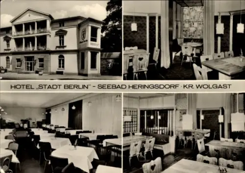 Ak Ostseebad Heringsdorf auf Usedom, Hotel "Stadt Berlin", Seebad Heringsdorf, Kr. Wolgast