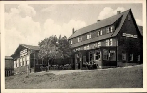 Ak Brotterode in Thüringen, Großer Inselsberg,  Thür. Wald, 916,5 m ü. M., Berggasthof Stöhr