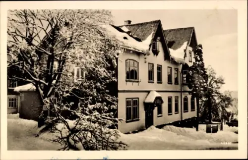 Ak Gehlberg Suhl in Thüringen, FDGB Erholungsheim Frieden im Winter