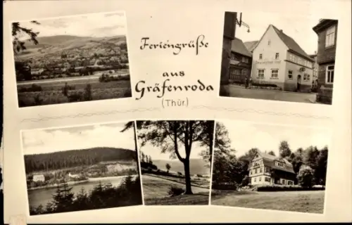 Ak Gräfenroda in Thüringen, Deutscher Hof, Ortsansichten