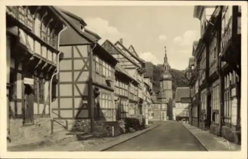 Ak Stolberg im Harz, Rittergasse, Kirchturm