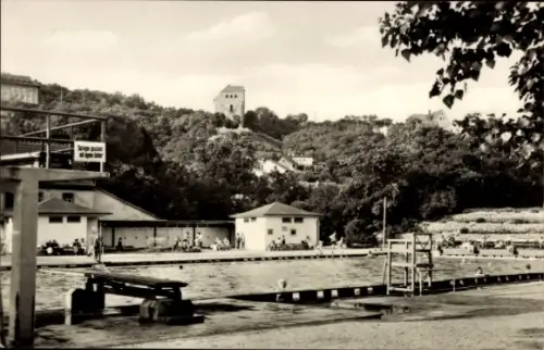 Ak Bad Frankenhausen am Kyffhäuser Thüringen, Soleschwimmbad