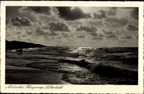 Ak Nordseebad Wangerooge in Ostfriesland, Meer im Silberlicht