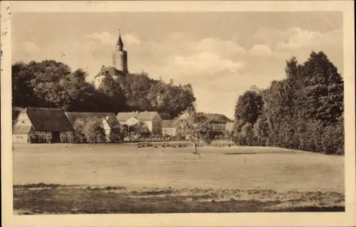 Ak Posterstein in Thüringen, Sprottetal mit Blick auf Schloss und Dorf