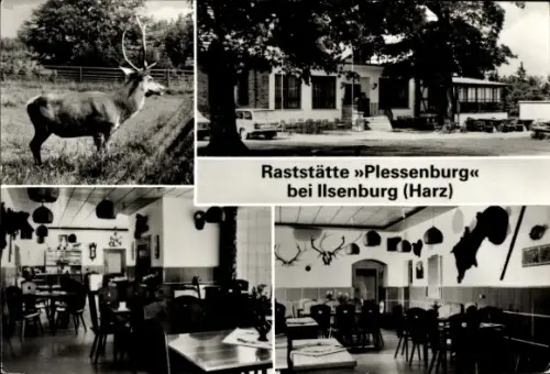 Ak Plessenburg Ilsenburg im Harz, Raststätte »Plessenburg«,  Waldgasthaus Plessenburg