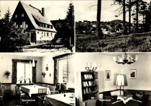 Ak Altenberg im Erzgebirge, Erholungsheim der TU Dresden, Haus Bergwacht,  Speiseraum, Klubraum