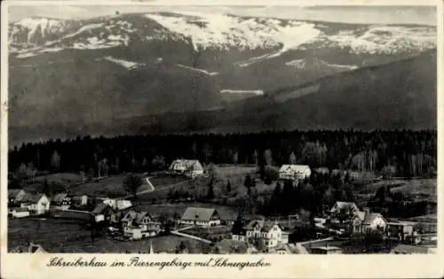 Ak Szklarska Poręba Schreiberhau Riesengebirge Schlesien, Schneegruben, Panorama