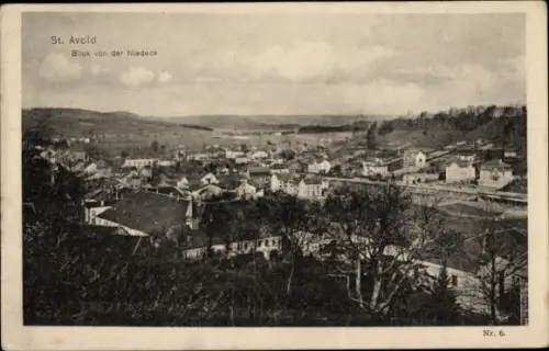 Ak St. Avold Lothringen Moselle,  Blick von der Niedeck
