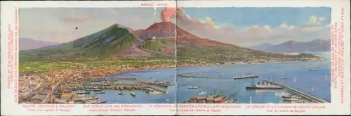 Klapp Ak Napoli Neapel Campania, Gesamtansicht, Vesuv