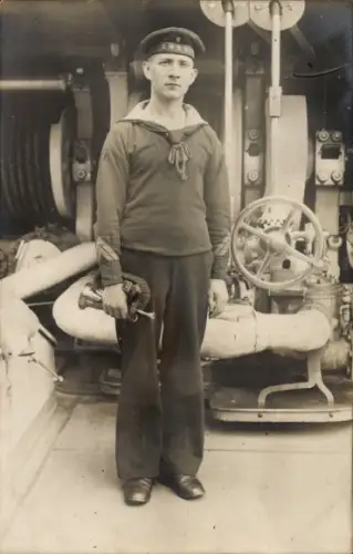 Foto Ak Deutscher Matrose, SMS Wettin