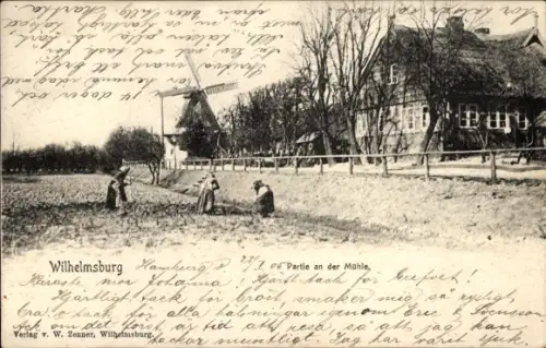 Ak Hamburg Wilhelmsburg, An der Mühle