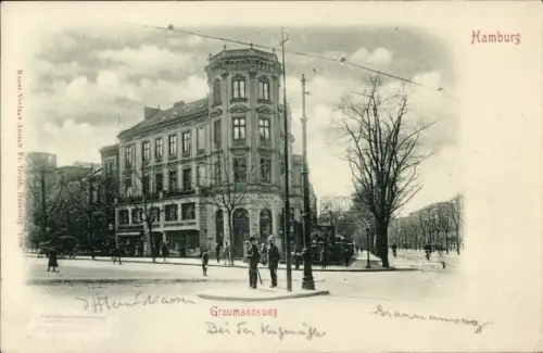 Ak Hamburg Nord Hohenfelde, Graumannsweg, Straßenpartie