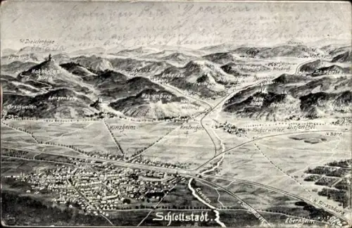 Ak Sélestat Schlettstadt Elsass Bas Rhin, Schlachtfeld in den Vogesen