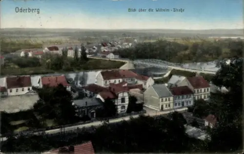 Ak Oderberg in der Mark, Blick über die Wilhelmstraße