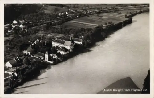 Ak Beuggen Rheinfelden in Baden, Anstalt  Luftaufnahme, Rhein