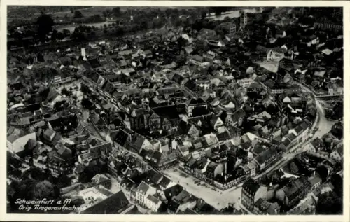 Ak Schweinfurt am Main Unterfranken, Schweinfurt a. M., Orig. Fliegeraufnahme