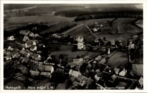 Ak Hohegeiß Braunlage im Harz,  Harz, 642 m ü. M., Orig. Fliegeraufnahme