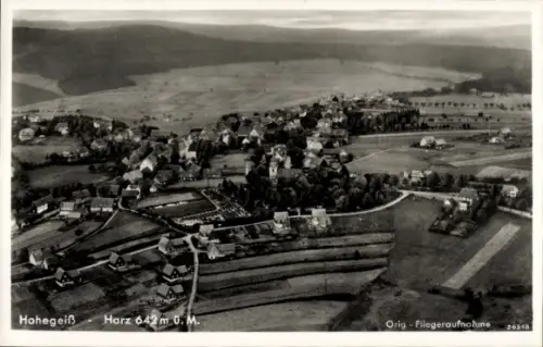 Ak Hohegeiß Braunlage im Harz,  Harz, 642 m ü. M., Fliegeraufnahme