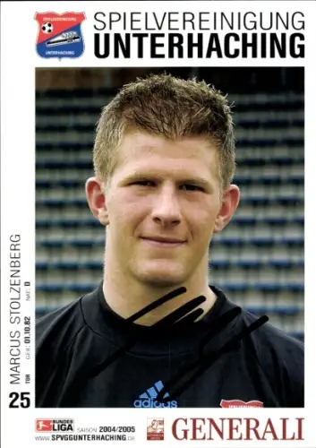 Autogrammkarte Fußballer Markus Stolzenberg, SpVgg Unterhaching, Autogramm