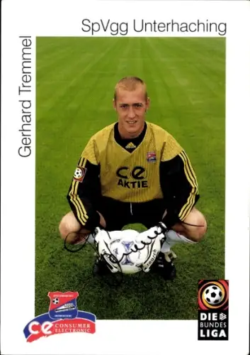 Autogrammkarte Fußballer Gerhard Tremmel, SpVgg Unterhaching, Autogramm